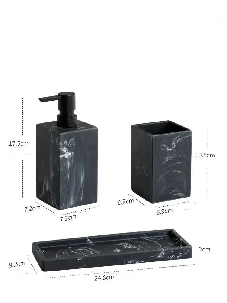 Kit Para Banheiro de Mármore - Tazzi