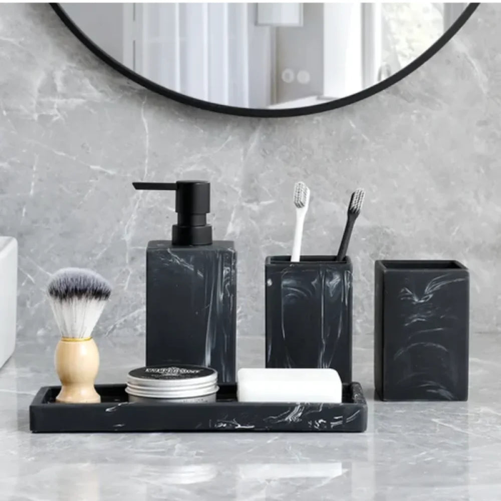 Kit Para Banheiro de Mármore - Tazzi