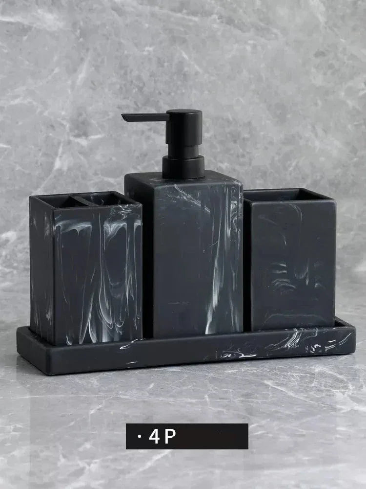 Kit Para Banheiro de Mármore - Tazzi