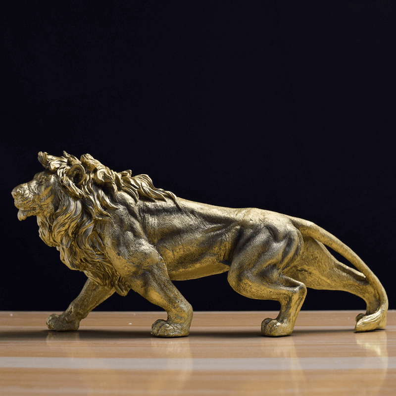 Escultura Leão Dourado - Tazzi