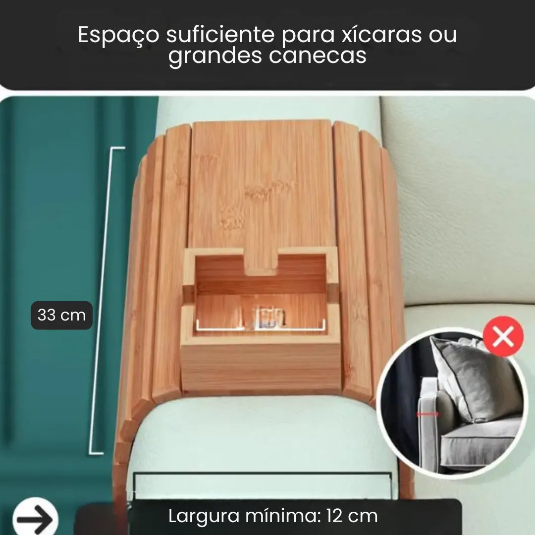 Bamboo Sofa Support Tray - Tazzi 