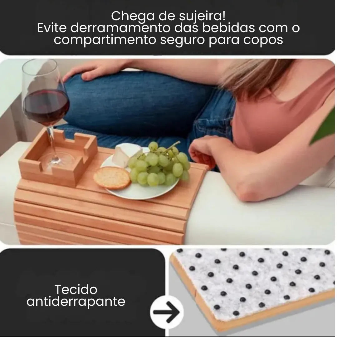 Bamboo Sofa Support Tray - Tazzi 