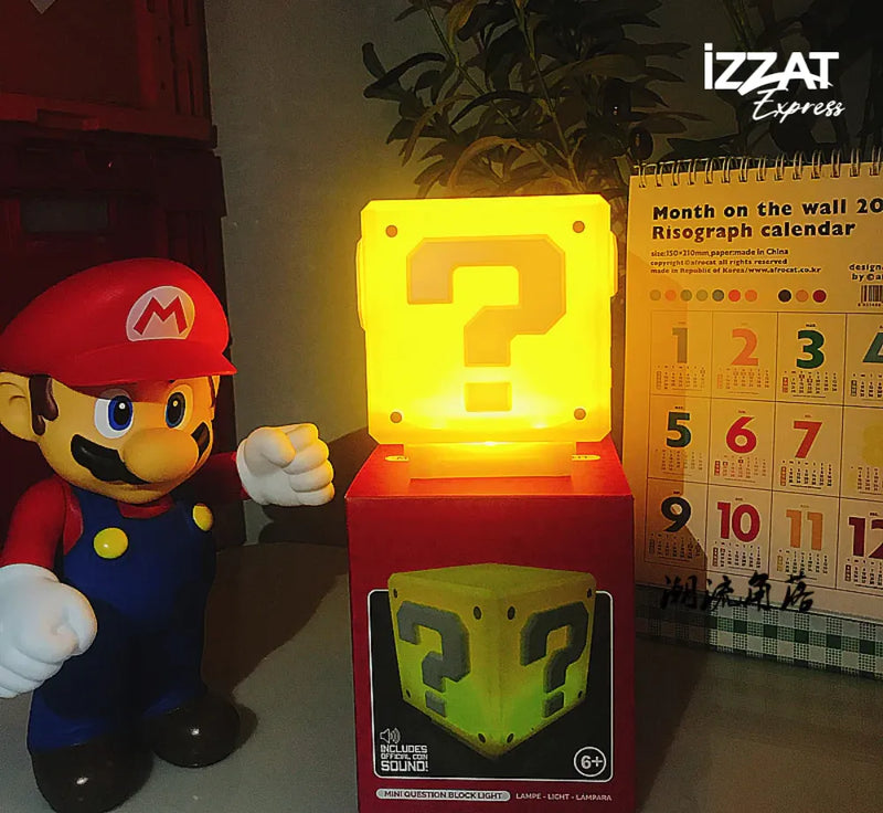 Luminária Super Mario Bloco Led Tazzi - Recarregável