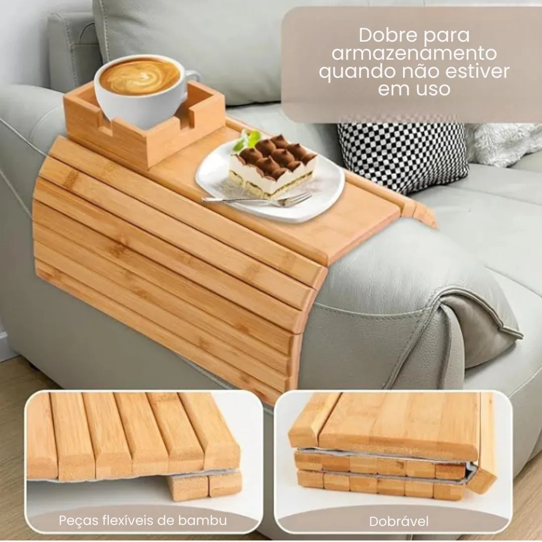 Bamboo Sofa Support Tray - Tazzi 