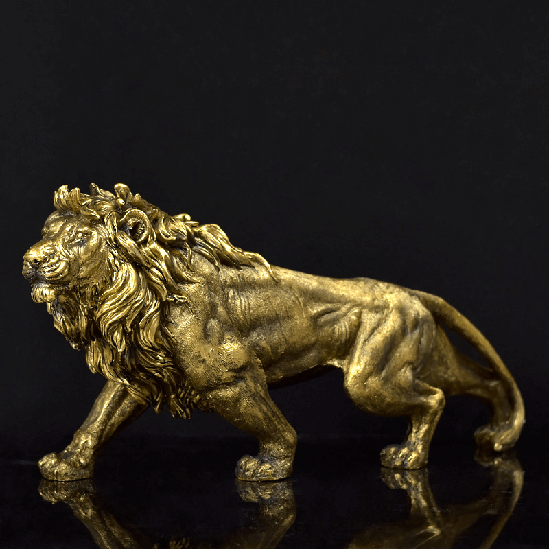 Escultura Leão Dourado - Tazzi