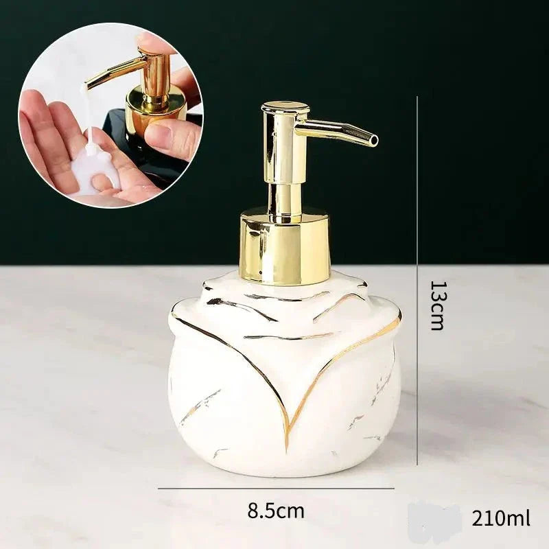 Dispenser Sabão Liquido Para Banheiro Marmorizado - Tazzi