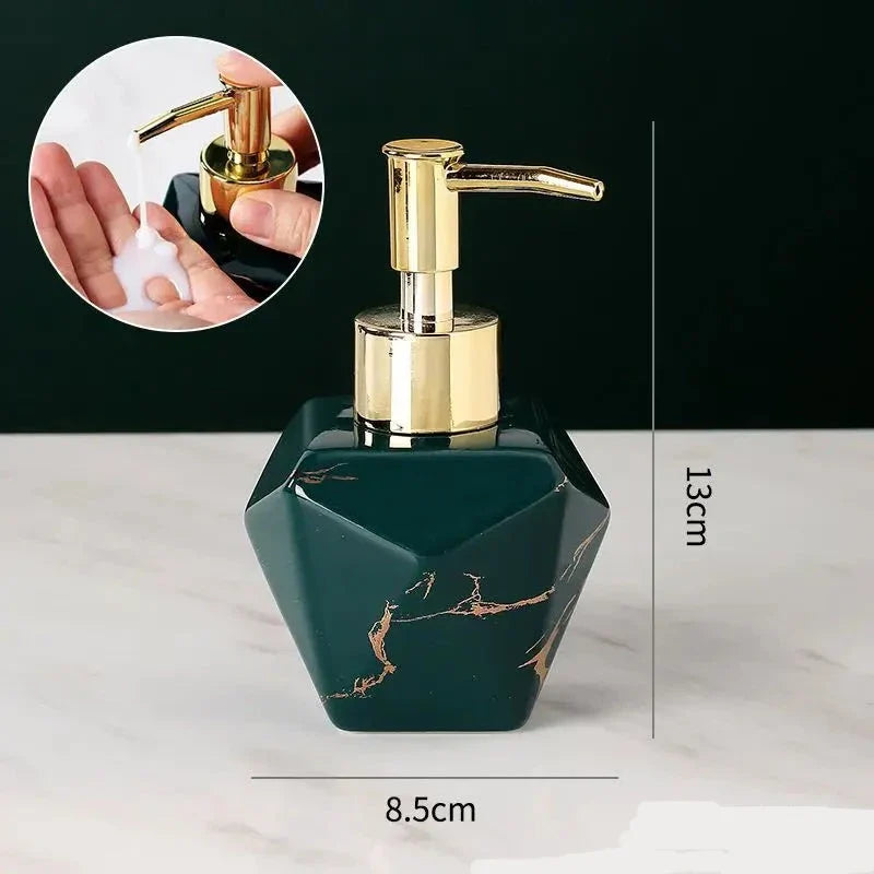 Dispenser Sabão Liquido Para Banheiro Marmorizado - Tazzi