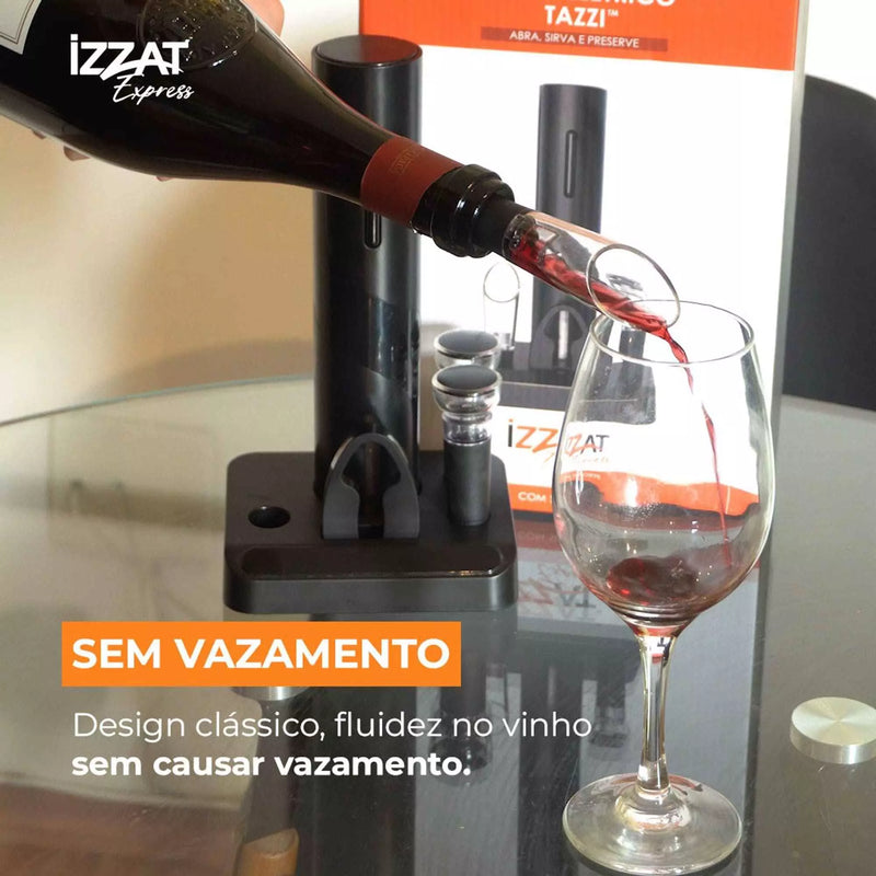 Abridor de Vinho Elétrico Tazzi™ ORIGINAL + 3 Brindes Grátis - Izzat Express