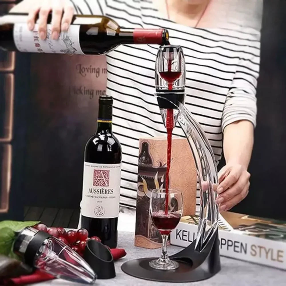 Dispensador E Aerador De Vinho Mágico Tazzi™ - + Base Suporte Filtro