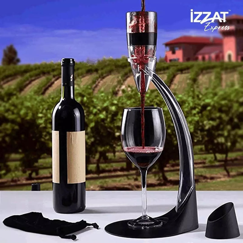 Dispensador e Aerador De Vinho Mágico Tazzi™ - Aerador + Base + Suporte + Filtro - Izzat Express