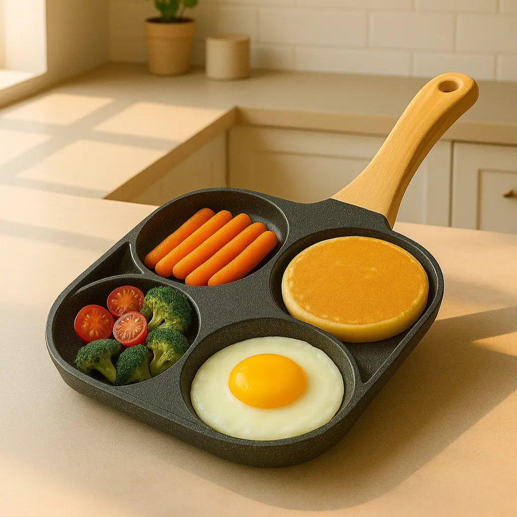 Non-stick Frying Pan with 4 Compartments - Tazzi 