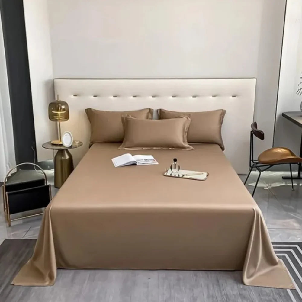 Jogo De Cama Luxe Em Algodão Egípicio 3 Peças - Tazzi Marrom / Casal (200X230Cm)