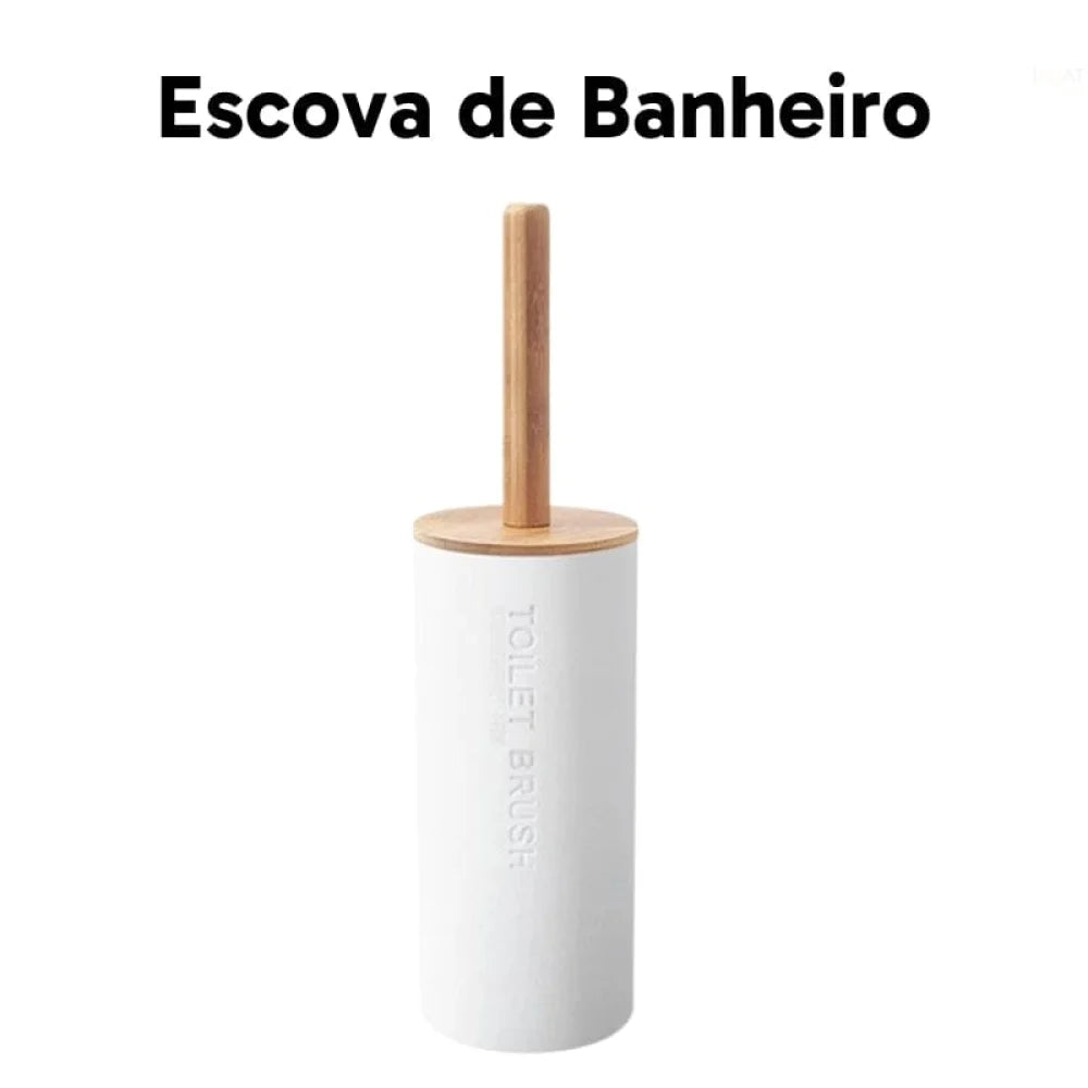 Kit Para Banheiro Em Bambu - Tazzi