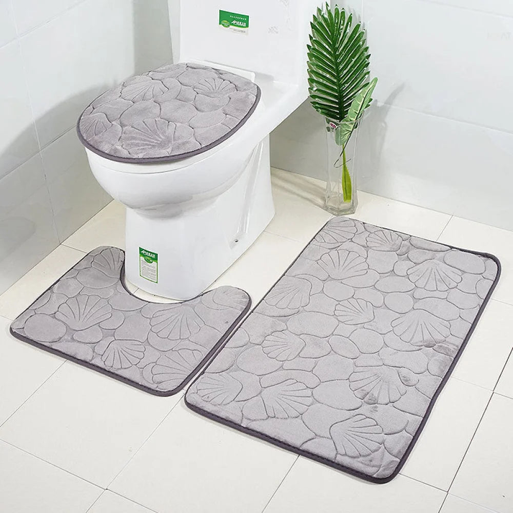 Kit Tapetes Para Banheiro e Lavabo 3 Peças - Tazzi