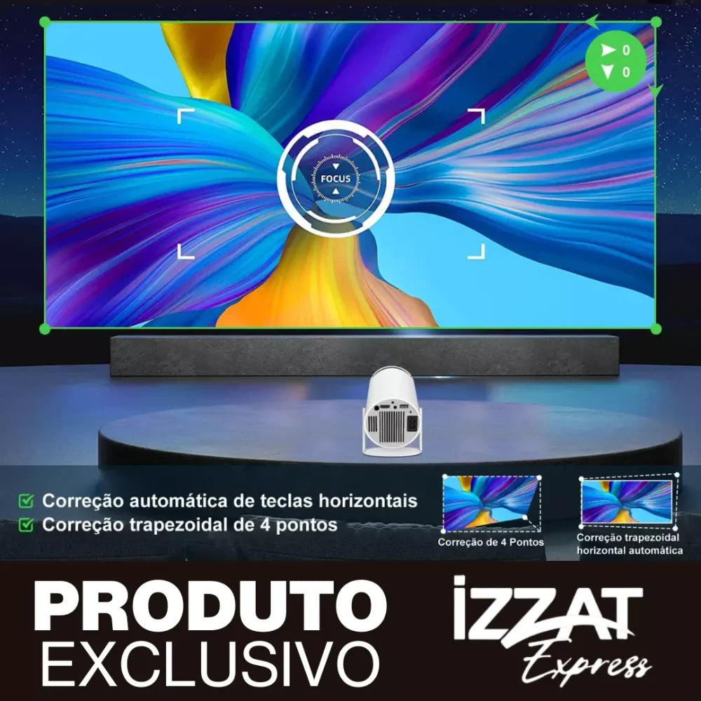 Projetor Portátil 4K Tazzi - Original P20-165