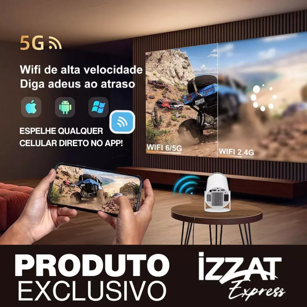 Projetor Portátil 4K Tazzi - Original P20-165